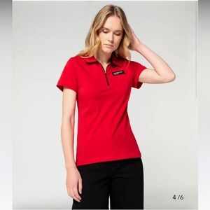 PORSCHE Women's Polo Shirt Motorsport Fanwear Red Size XS-Small LIKE NEW